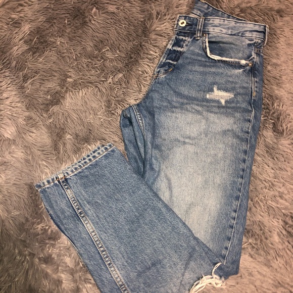 NWOT &Denim Boyfriend Low Rise Jeans - Picture 1 of 5